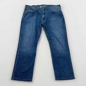 Carhartt Jeans Mens 40x28 Relaxed Fit Blue Medium Wash Stretch Workwear